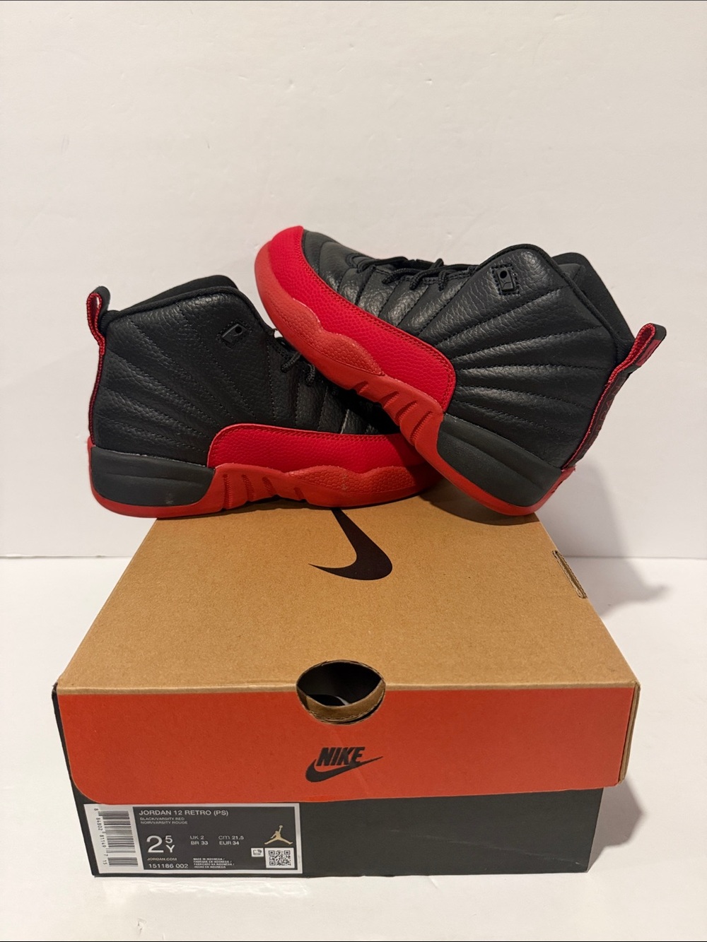 Air Jordan Retro 12 ‘Flu Game’ (PS) Sz: 2.5 (151186-002)